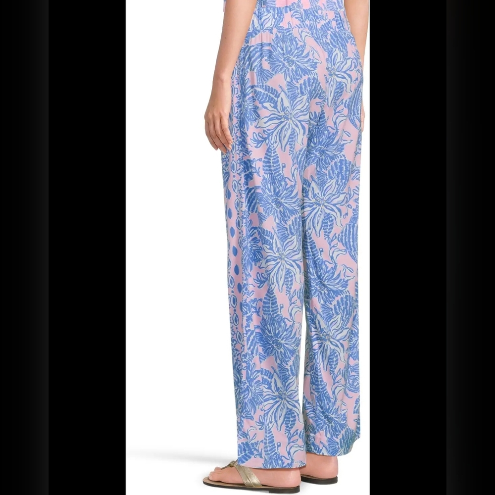 Lilly Pulitzer Bal Harbour Stretch Palazzo Pants – Conch Shell Pink - Picture 4 of 5